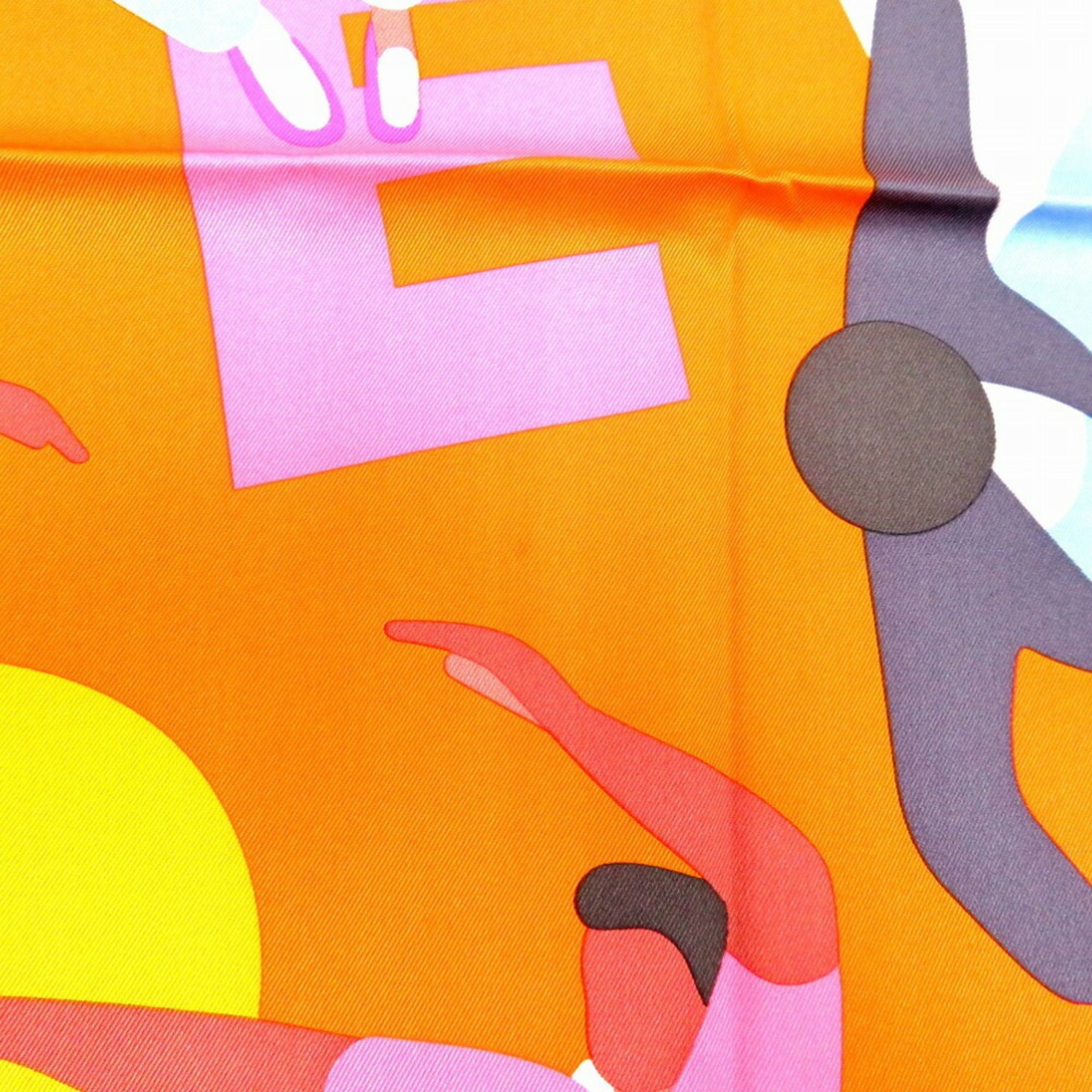 Hermes Carre 70 Gene Kelly Homage Silk Orange Scarf Muffler 0208HERME