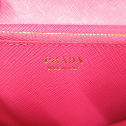 Prada 1MH132 Saffiano Leather Black Long Wallet 0715PRADA