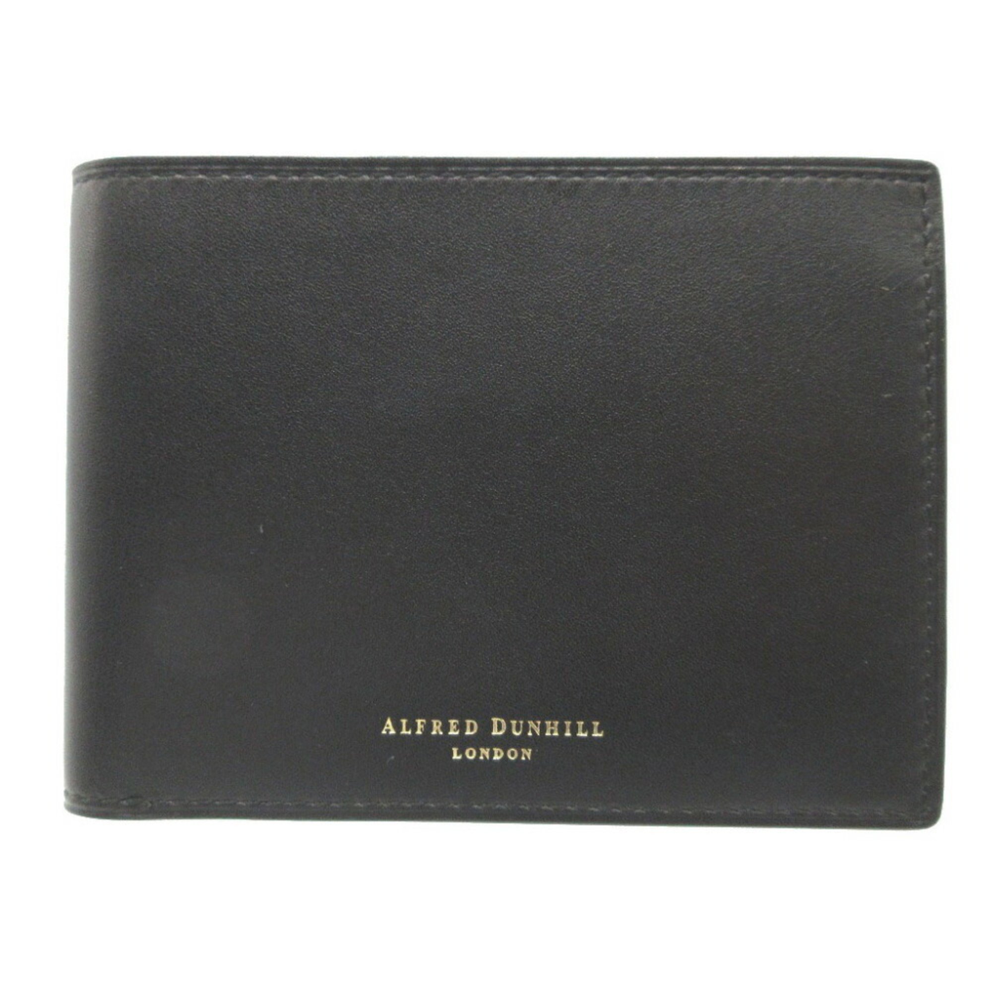 Dunhill Leather Black Billfold Bi-fold Wallet 0905dunhill