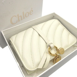 Chloé Chloe Alphabet CHC18AP943 Leather Ivory White Tri-fold Wallet 2452Chloe