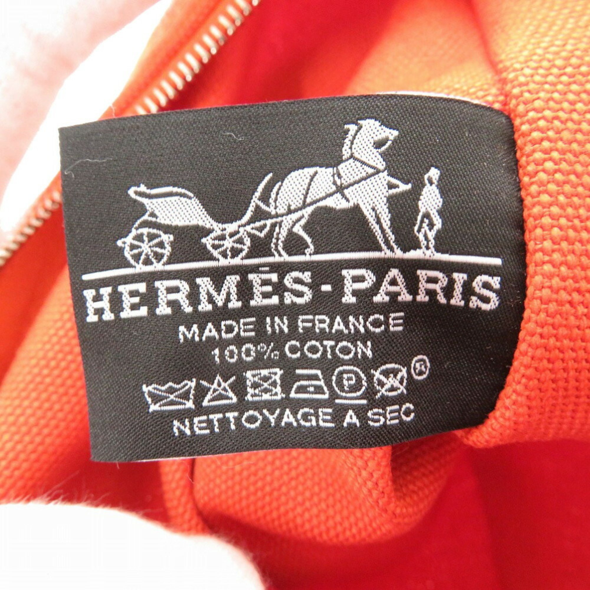 Hermes Yachting GM Cotton Orange Pouch 0965HERMES