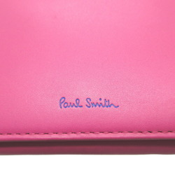 Paul Smith Leather Pink Compact Wallet Bi-fold 2508Poul