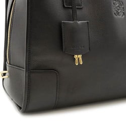 LOEWE Amazona 35 Anagram Handbag Boston Bag Shoulder Leather Black