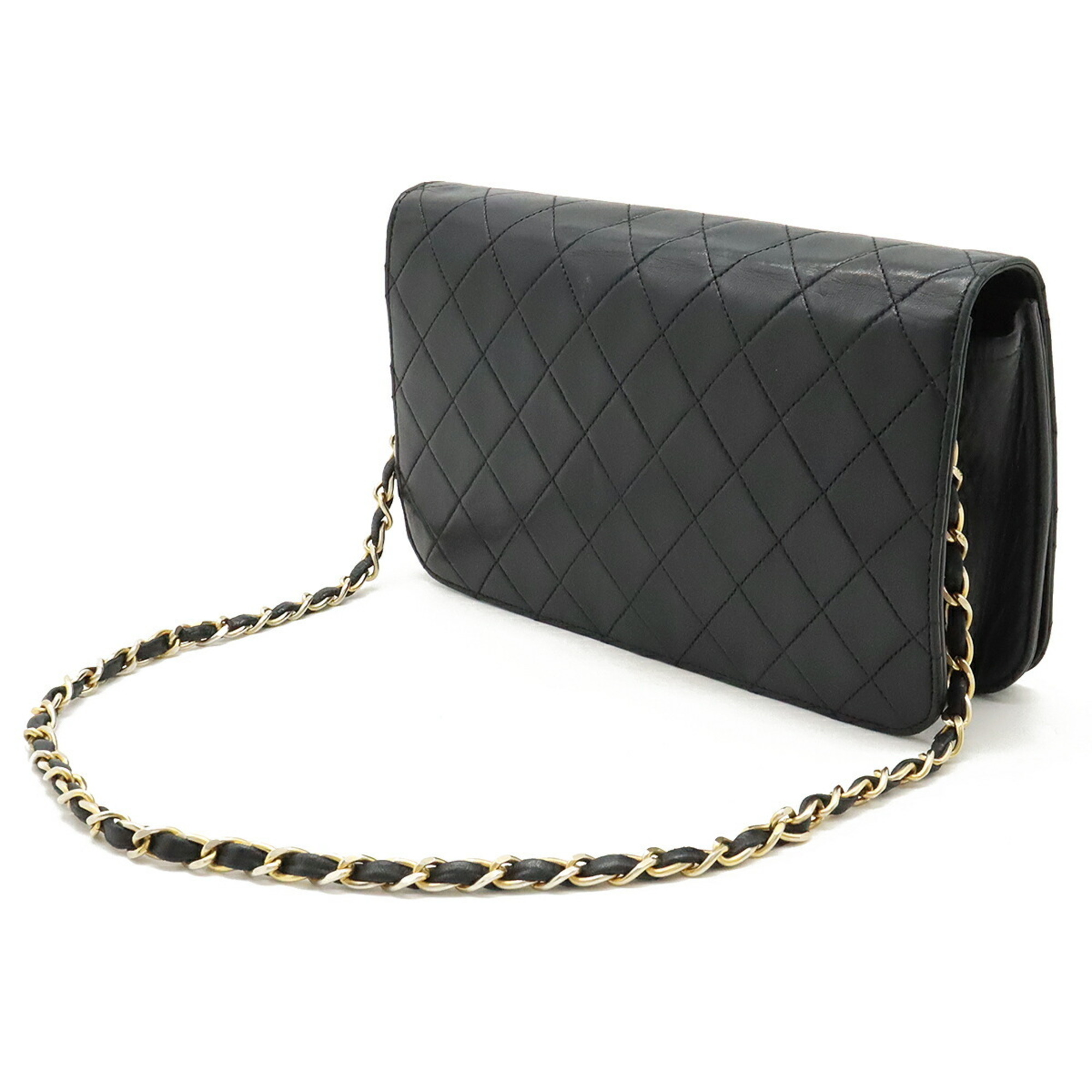 CHANEL Chanel Matelasse Coco Mark Chain Bag Shoulder Leather Black