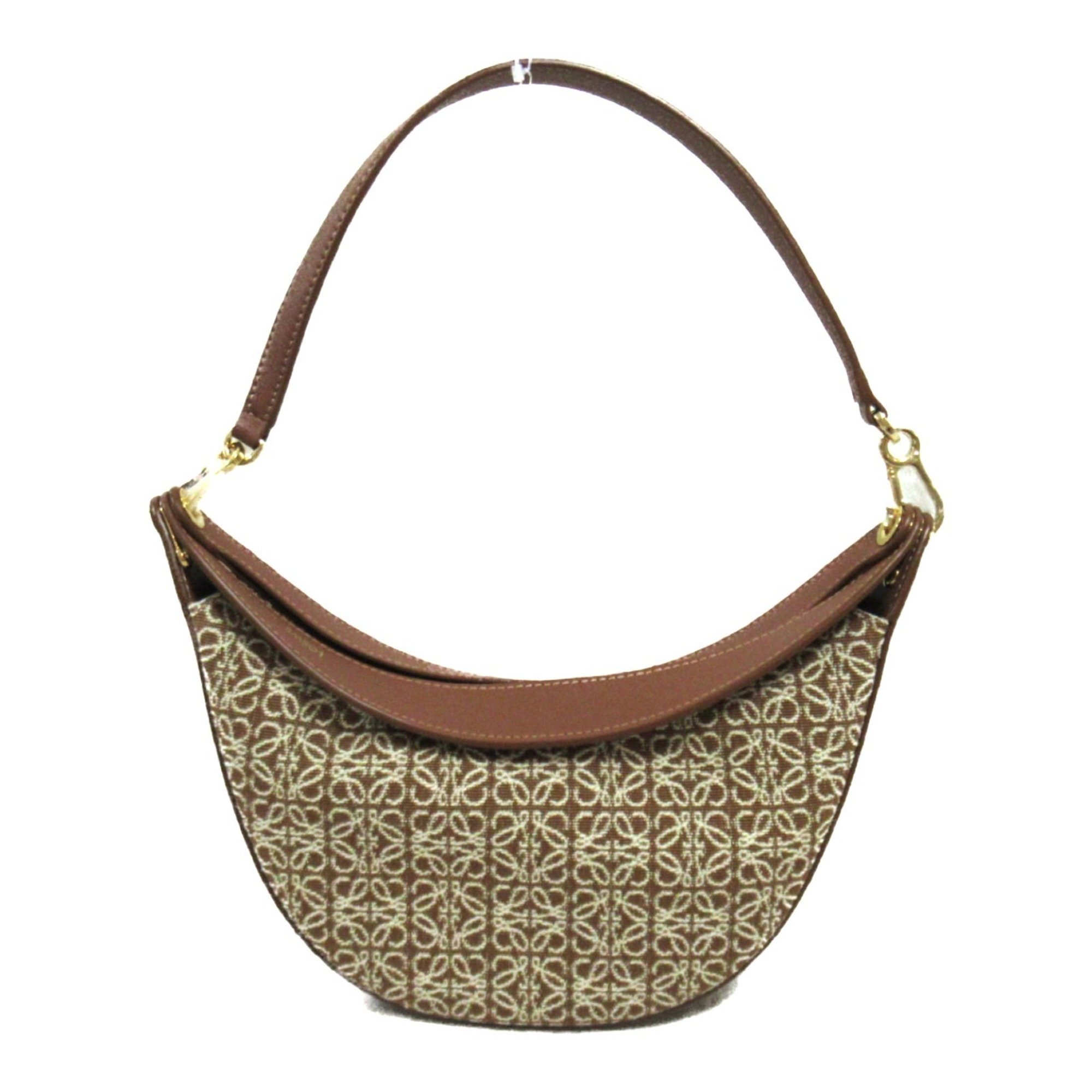 LOEWE Luna Small Anagram Shoulder Bag Leather Jacquard Women's Brown Tan Pecan A923PM1X029232713