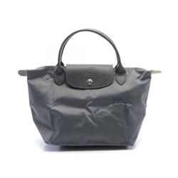 Longchamp Le Pliage Green S Tote Bag Nylon Leather Women's Gray L1621919P66