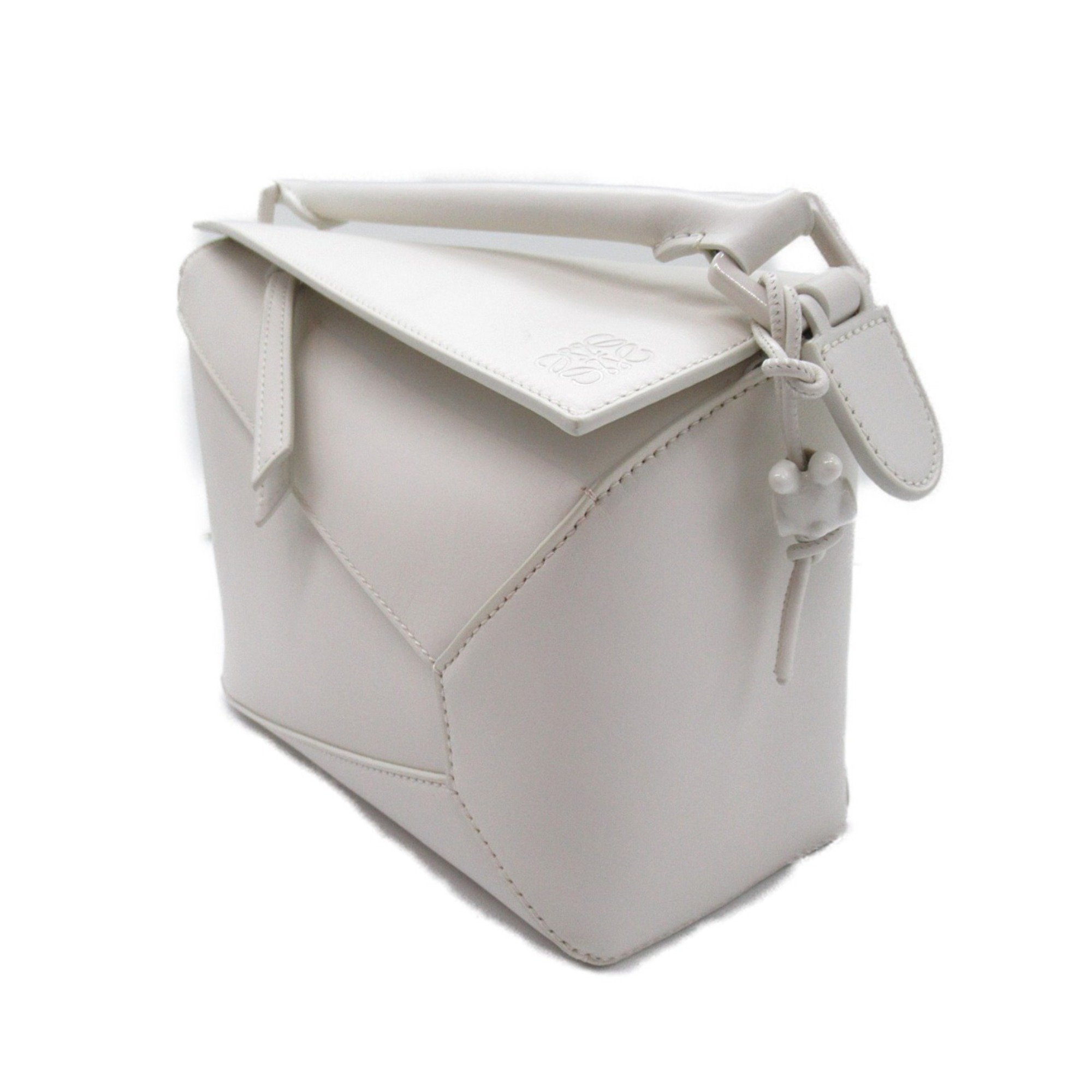 LOEWE Puzzle Edge Bag Small Shoulder Leather Women's White A510P60X246678