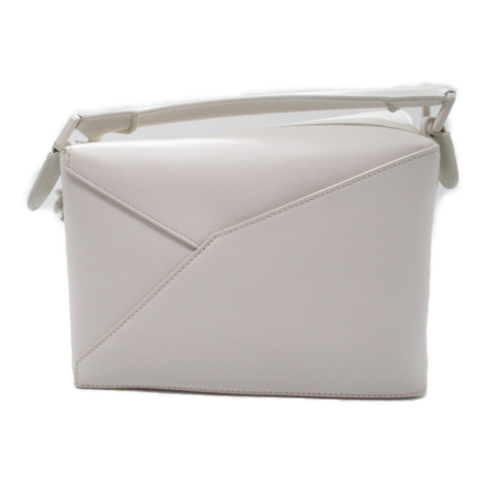 LOEWE Puzzle Edge Bag Small Shoulder Leather Women's White A510P60X246678