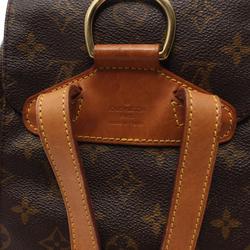 Louis Vuitton Montsouris MM Rucksack Backpack Bag Coated Canvas Leather Monogram Women's Brown M51136