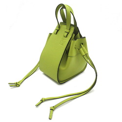 LOEWE Hammock Drawstring Bag 2-way Shoulder Calfskin (Cowhide) Women's Green Yellow 31430V074801