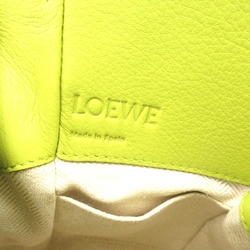 LOEWE Hammock Drawstring Bag 2-way Shoulder Calfskin (Cowhide) Women's Green Yellow 31430V074801