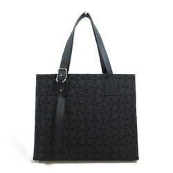 LOEWE Buckle Horizontal Tote Bag Calf (Cowhide) Jacquard Women's Black Anthracite B692K96X021268