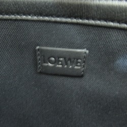 LOEWE Buckle Horizontal Tote Bag Calf (Cowhide) Jacquard Women's Black Anthracite B692K96X021268