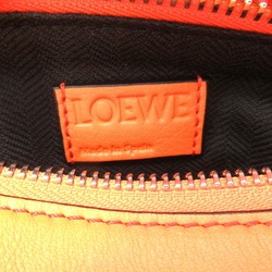 LOEWE Puzzle Bum Bag Small Waist Body Leather Women's Orange Neon B510P35X097587