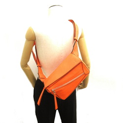 LOEWE Puzzle Bum Bag Small Waist Body Leather Women's Orange Neon B510P35X097587