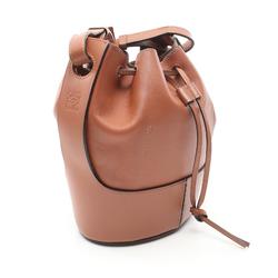 LOEWE Balloon Bag Small Shoulder Leather Women's Brown