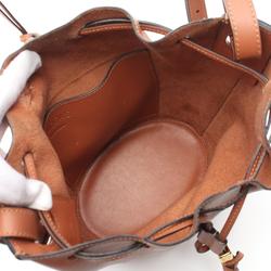 LOEWE Balloon Bag Small Shoulder Leather Women's Brown