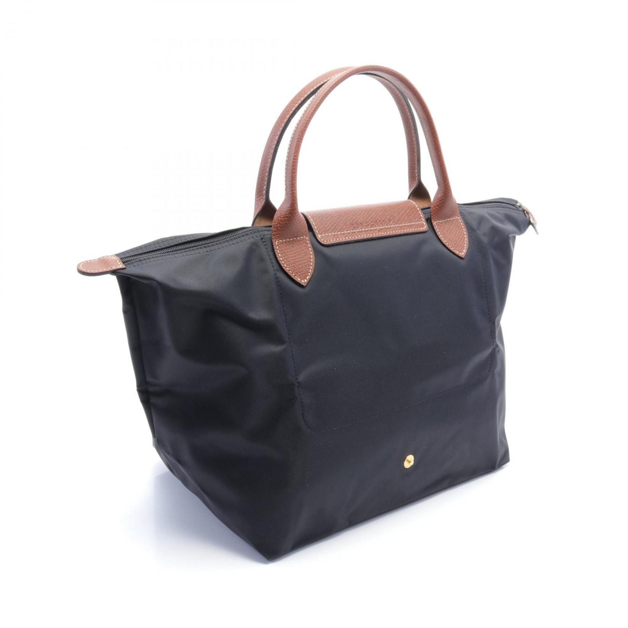 Longchamp Le Pliage Original M Tote Bag Nylon Leather Women's Black Brown L1623089001