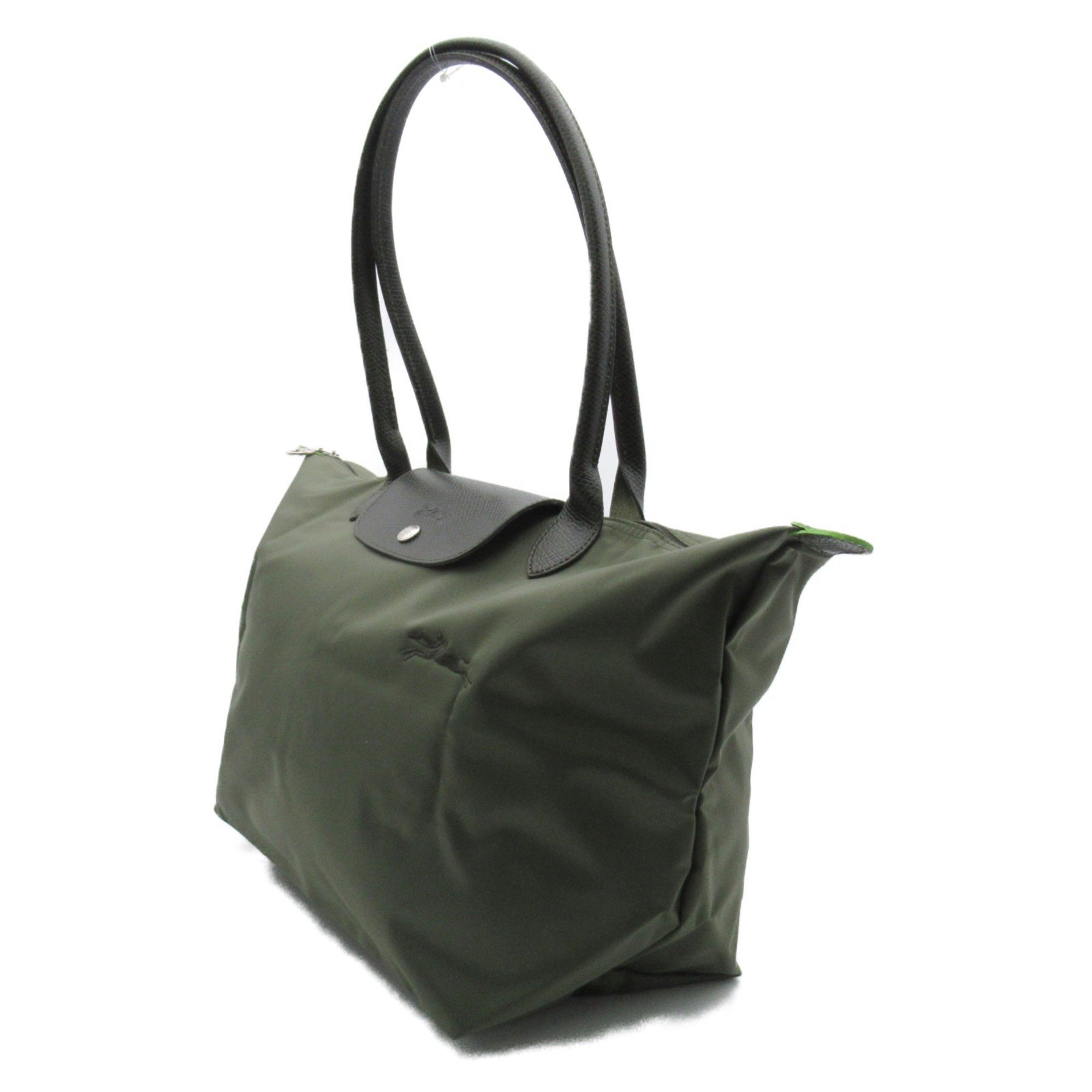 Longchamp Le Pliage Green L Shoulder Bag Recycled Polyamide Canvas Women's Forest L1899919479