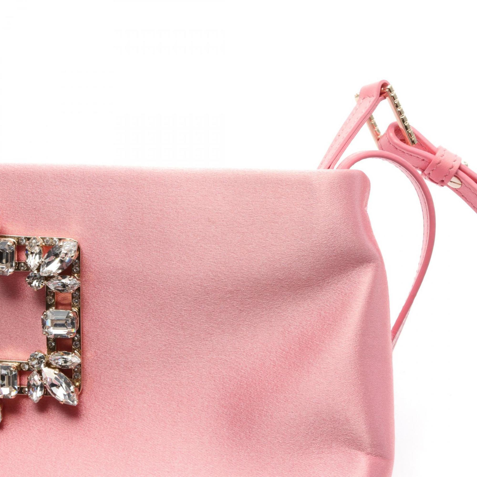 Roger Vivier Shoulder Bag, Fabric, Women's, Pink