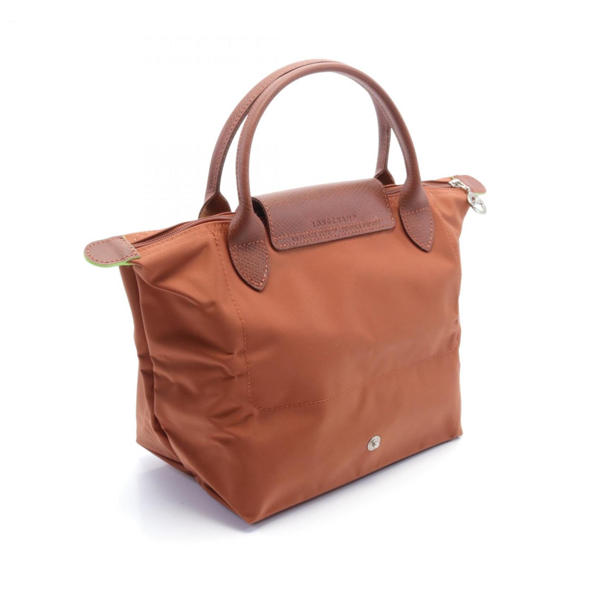 Longchamp Le Pliage Green S Tote Bag Nylon Leather Women's Brown L1621919504