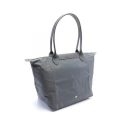 Longchamp Le Pliage Green L Tote Bag Nylon Leather Women's Gray L1899919P66