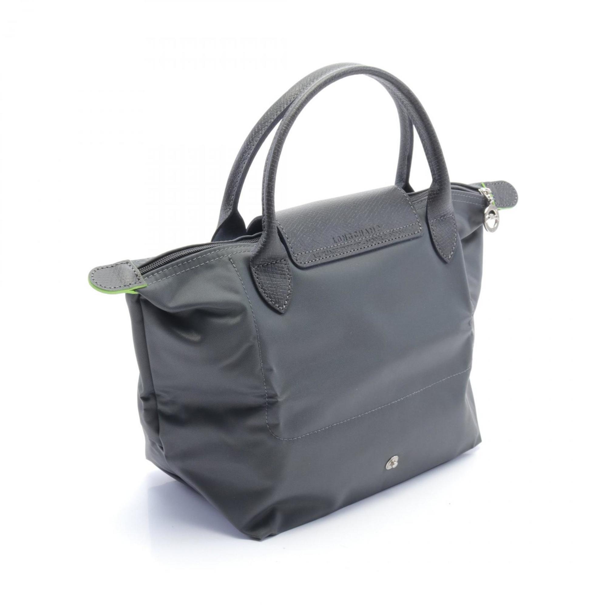 Longchamp Le Pliage Green S Tote Bag Nylon Leather Women's Gray L1621919P66