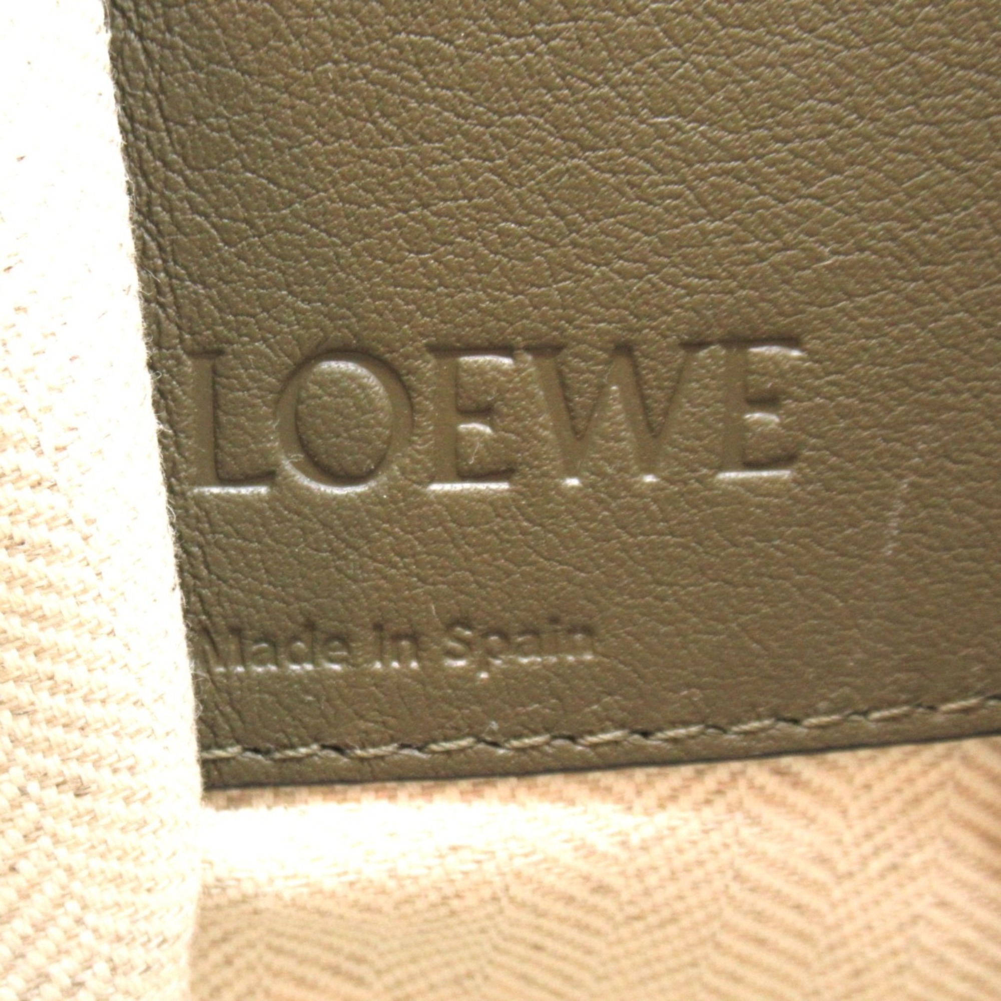 LOEWE Hammock Bag Small Shoulder Leather Women's Khaki Beige Greige A538S35X194366