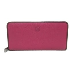 LOEWE Round Long Wallet Leather Women's Purple