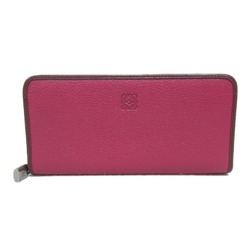 LOEWE Round Long Wallet Leather Women's Purple