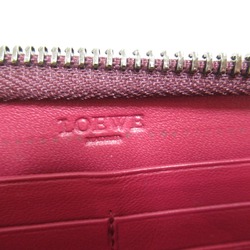 LOEWE Round Long Wallet Leather Women's Purple