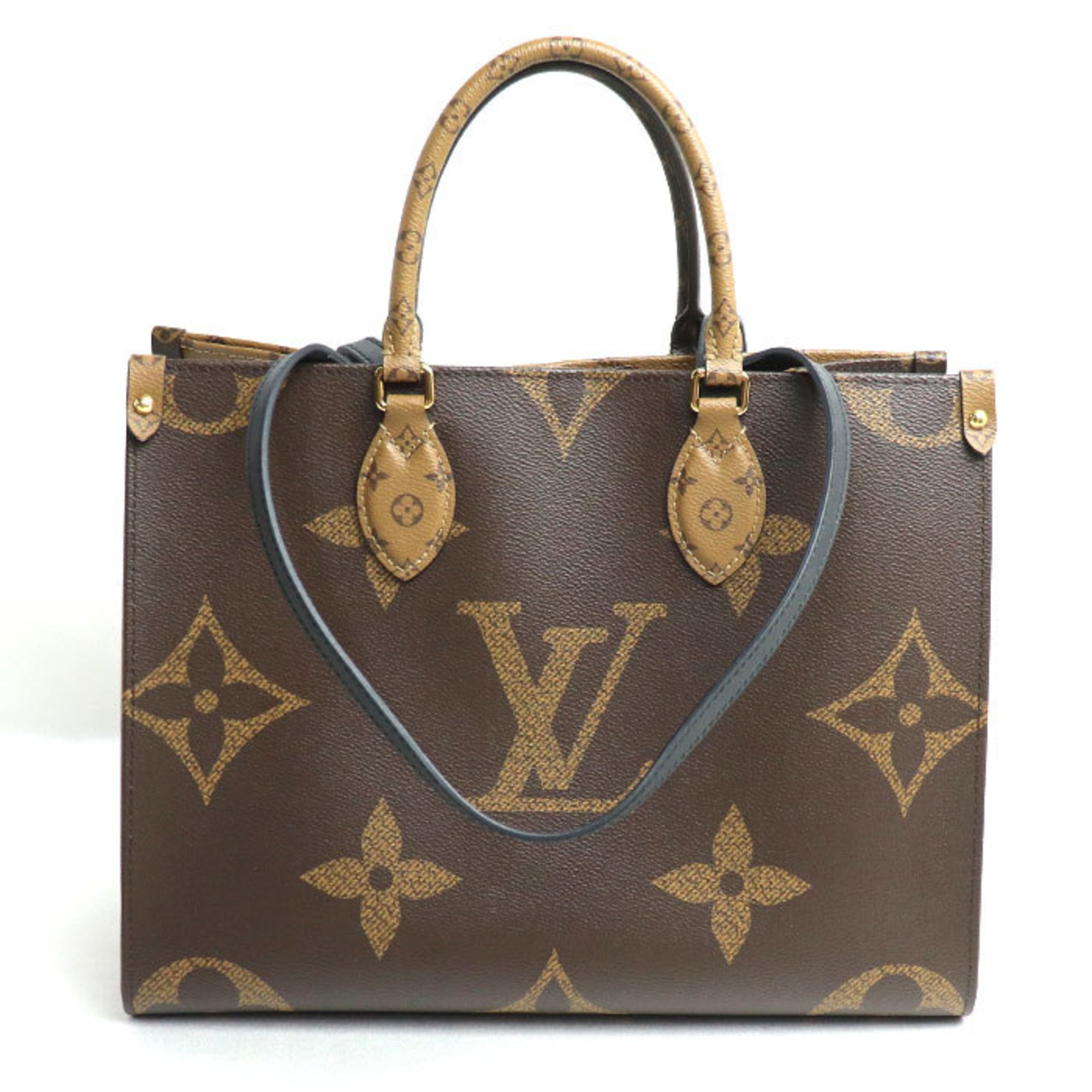 LOUIS VUITTON Louis Vuitton On the Go MM Tote Bag Monogram Giant Reverse Brown M45321 Women's