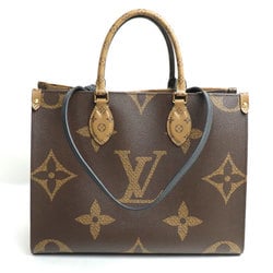 LOUIS VUITTON Louis Vuitton On the Go MM Tote Bag Monogram Giant Reverse Brown M45321 Women's