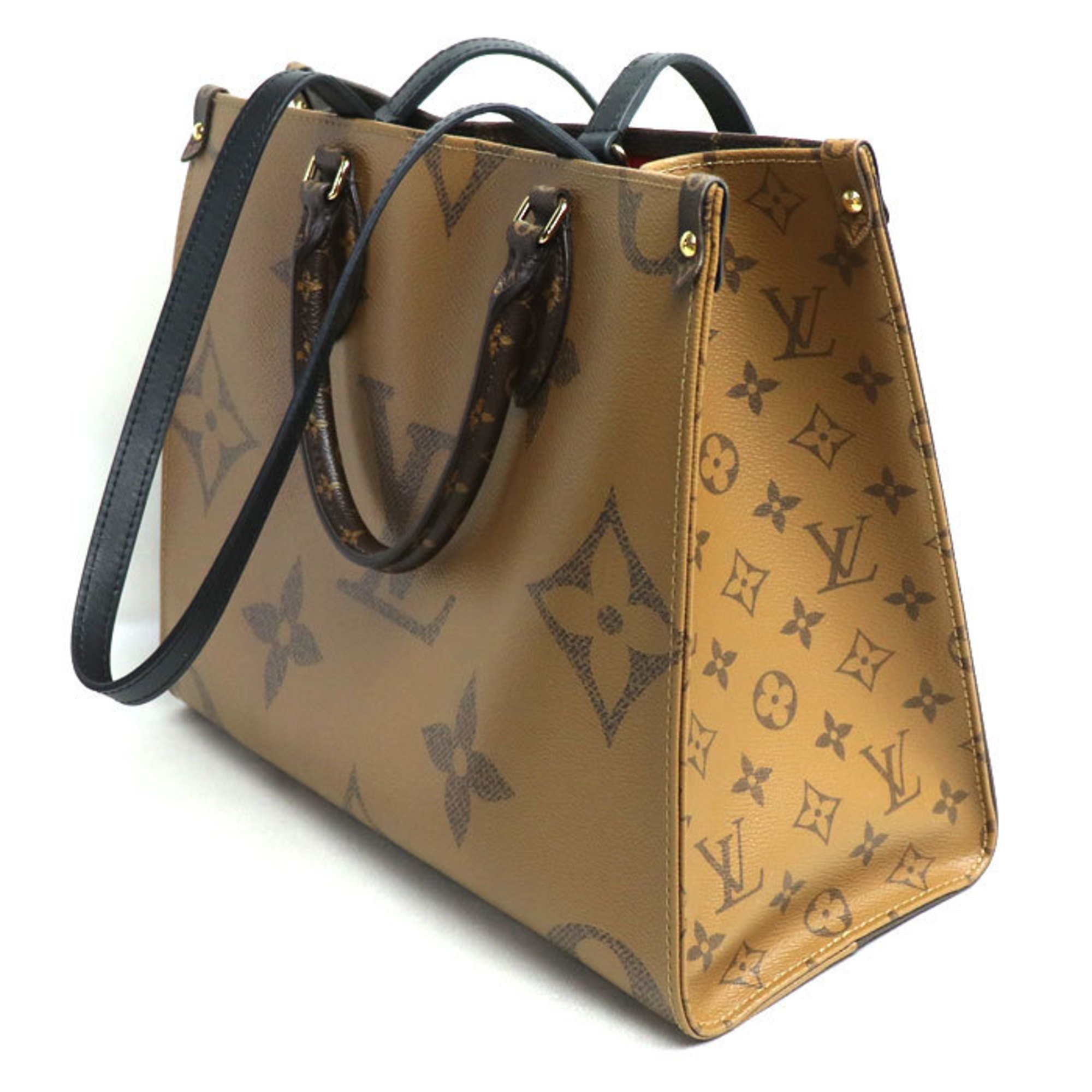 LOUIS VUITTON Louis Vuitton On the Go MM Tote Bag Monogram Giant Reverse Brown M45321 Women's