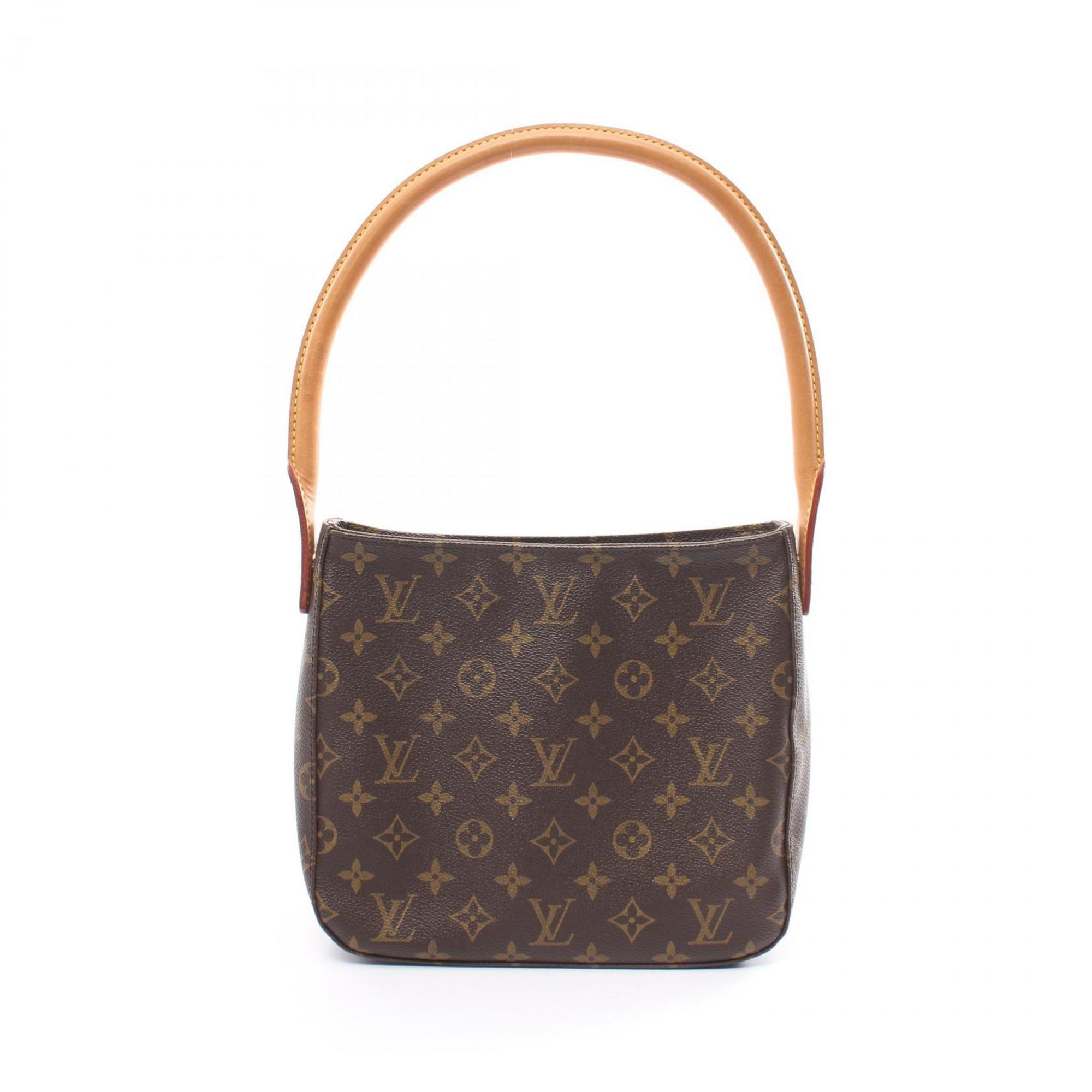 Louis Vuitton LOUIS VUITTON Looping MM Monogram Shoulder Bag Coated Canvas Leather Women's Brown M51146