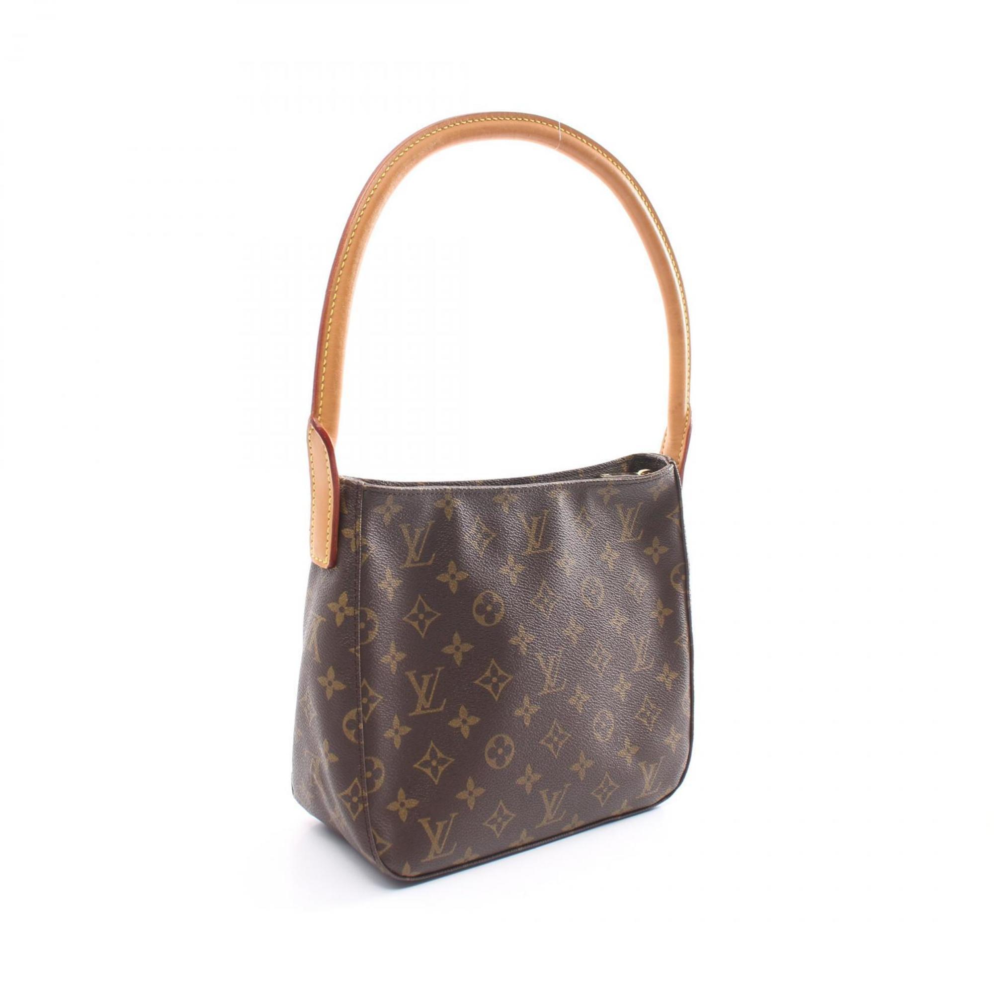 Louis Vuitton LOUIS VUITTON Looping MM Monogram Shoulder Bag Coated Canvas Leather Women's Brown M51146