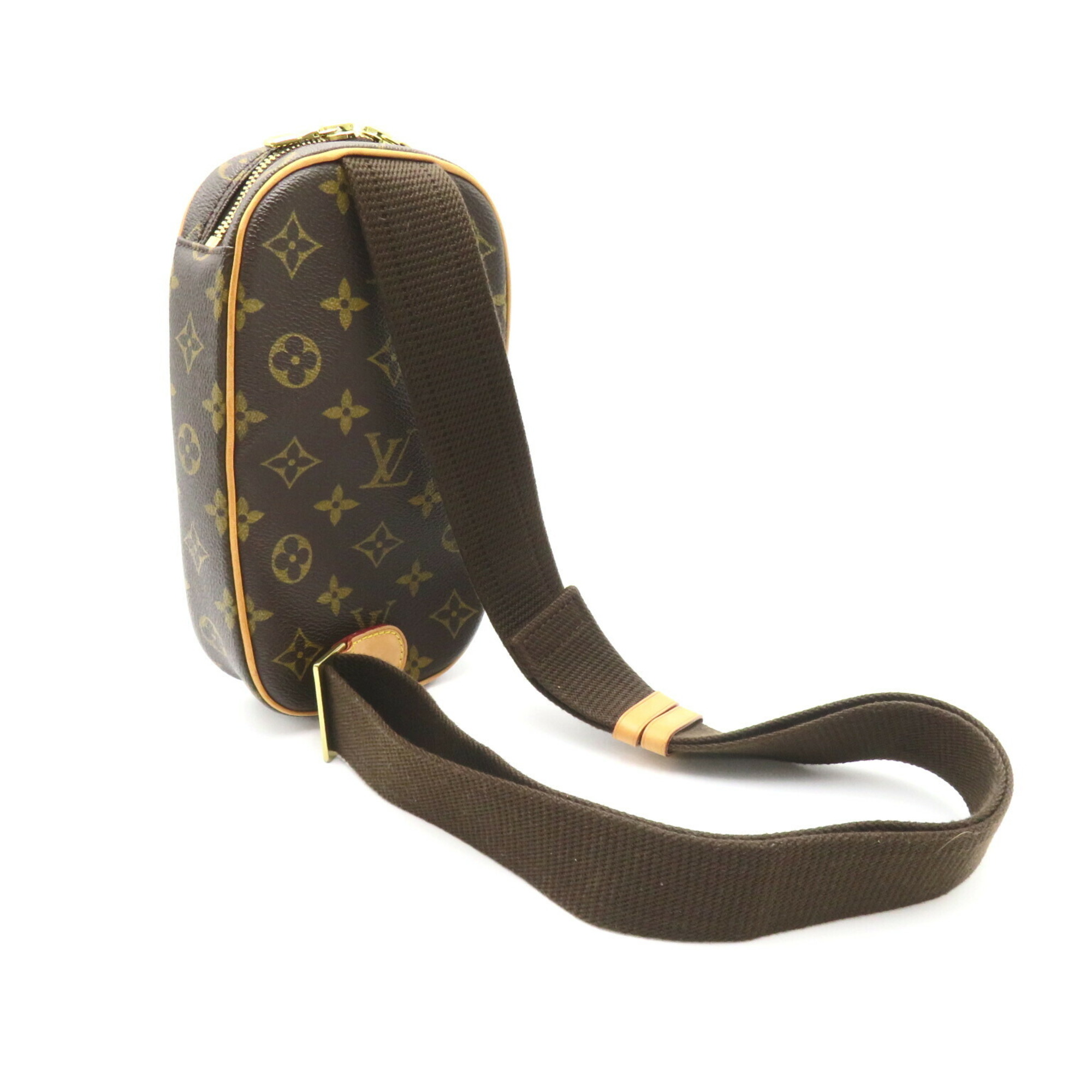 Louis Vuitton LOUIS VUITTON Pochette Ganju Waist Bag Body Coated Canvas Monogram Men's Women's Brown M51870