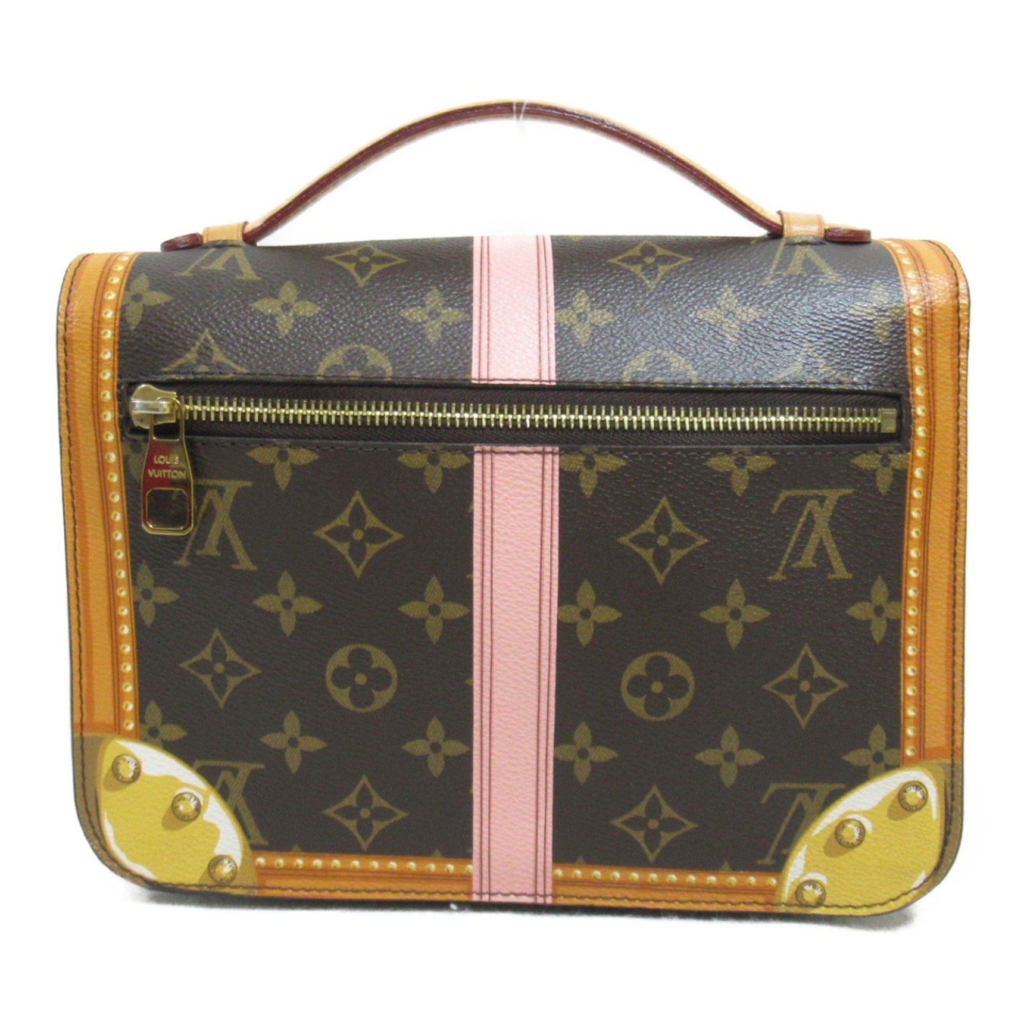 Louis Vuitton Metis Pochette Shoulder Bag, Coated Canvas, Monogram Summer Trunk, Women's, Brown, M43628