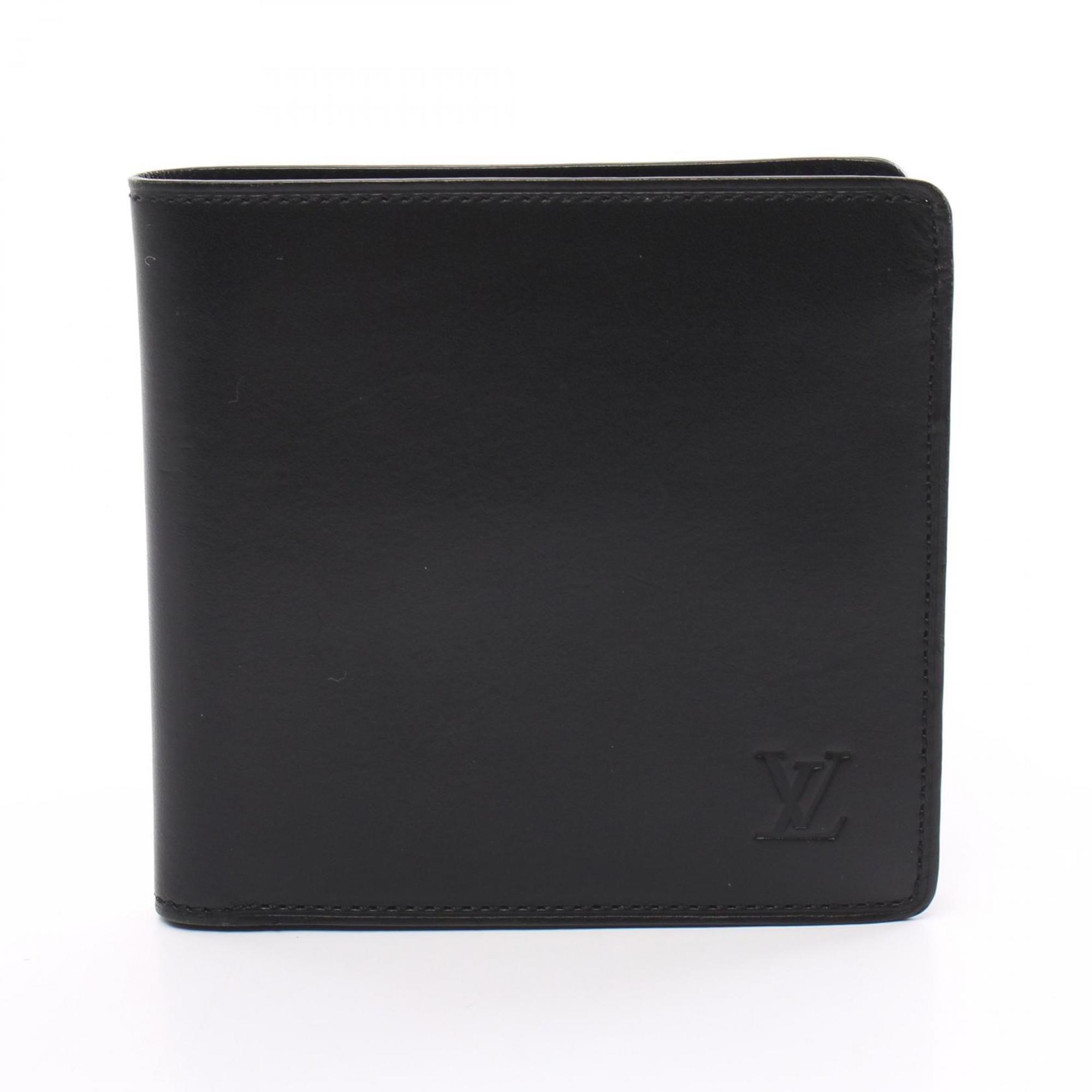 Louis Vuitton LOUIS VUITTON Portefeuille Marco Nomade Noir Bi-fold Wallet Leather Men's Black M85014