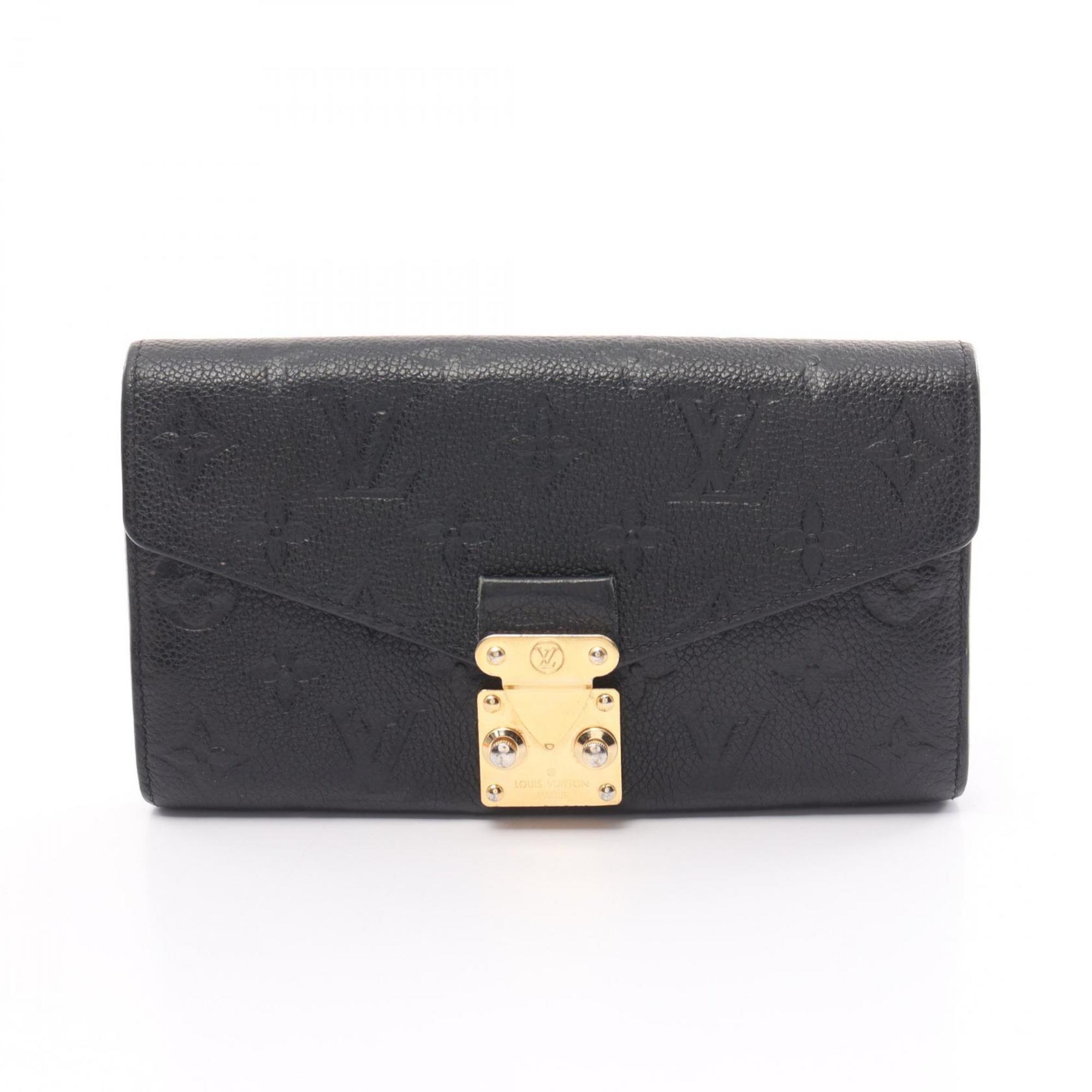 Louis Vuitton LOUIS VUITTON Portefeuille Metis Monogram Empreinte Noir Bi-fold Long Wallet Leather Women's Black M62458