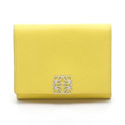 LOEWE Anagram Trifold Wallet Leather Women's Yellow C821TR2X02