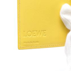 LOEWE Anagram Trifold Wallet Leather Women's Yellow C821TR2X02