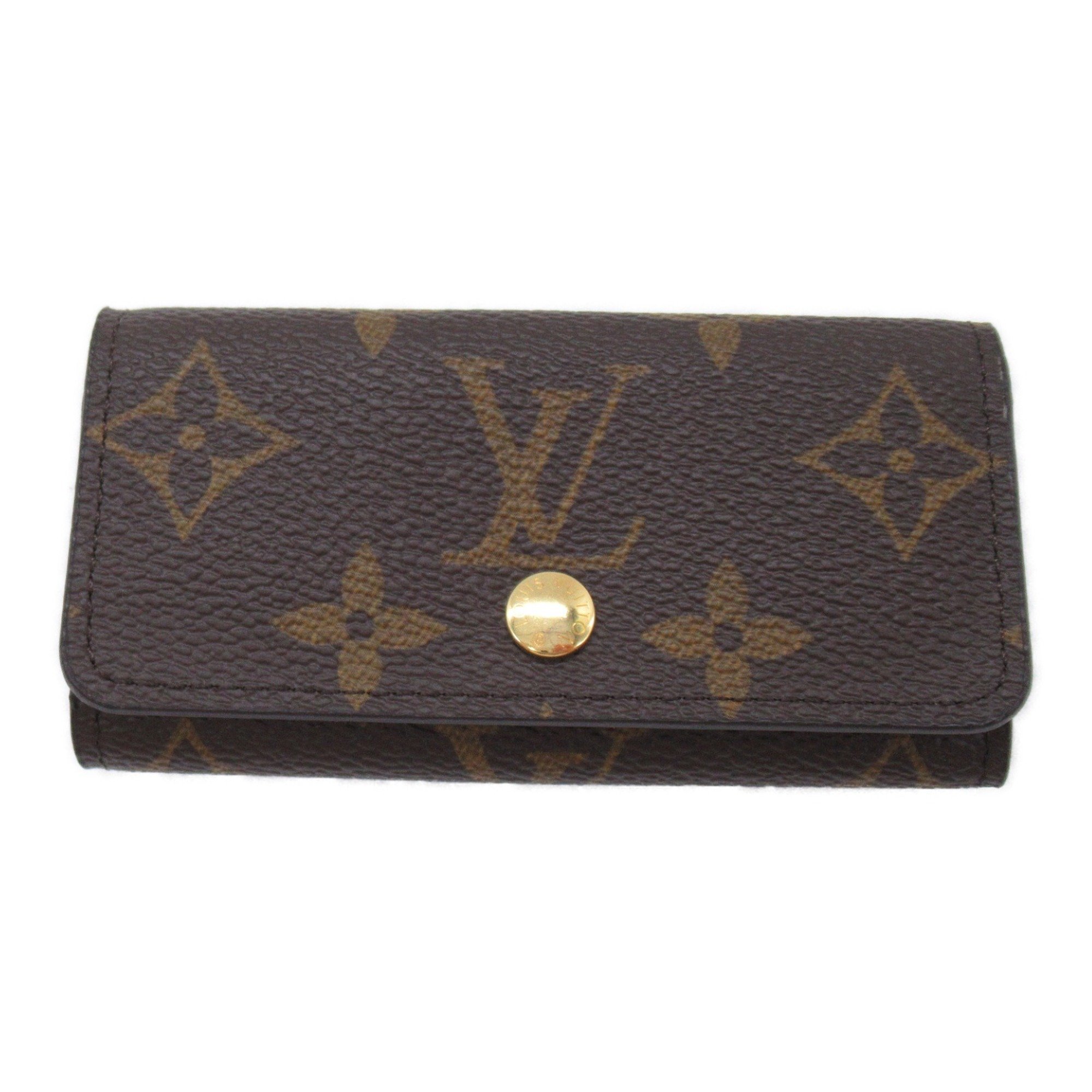 Louis Vuitton LOUIS VUITTON Multicle 4 Key Case, Coated Canvas, Monogram, Men's, Women's, Brown, M62631