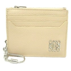 LOEWE Anagram Square Card Holder Business Holder/Card Case Leather Women's Beige C821R89X017620