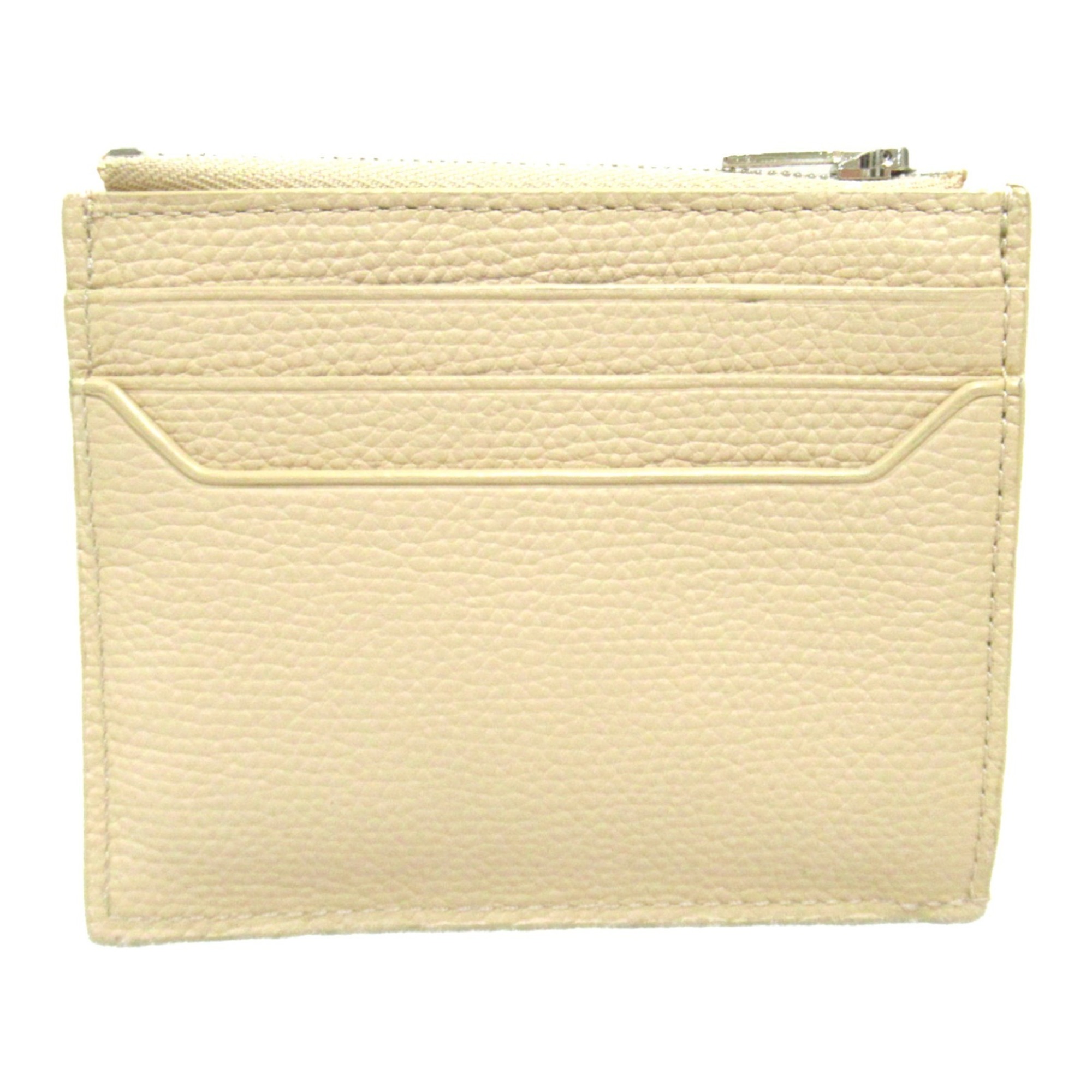 LOEWE Anagram Square Card Holder Business Holder/Card Case Leather Women's Beige C821R89X017620