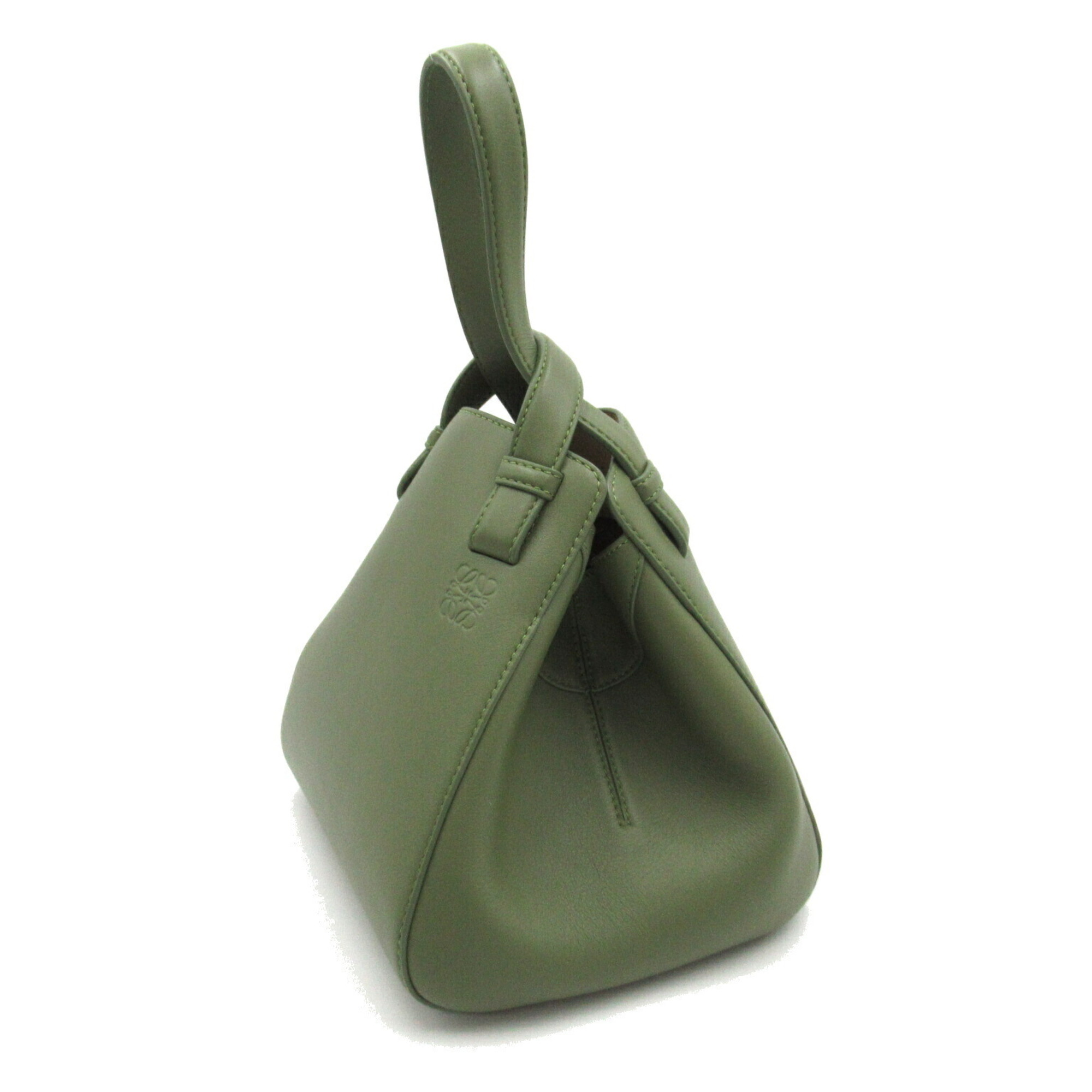 LOEWE Hammock Nugget 2-way shoulder bag, leather, women's, green, avocado A538H04X023949