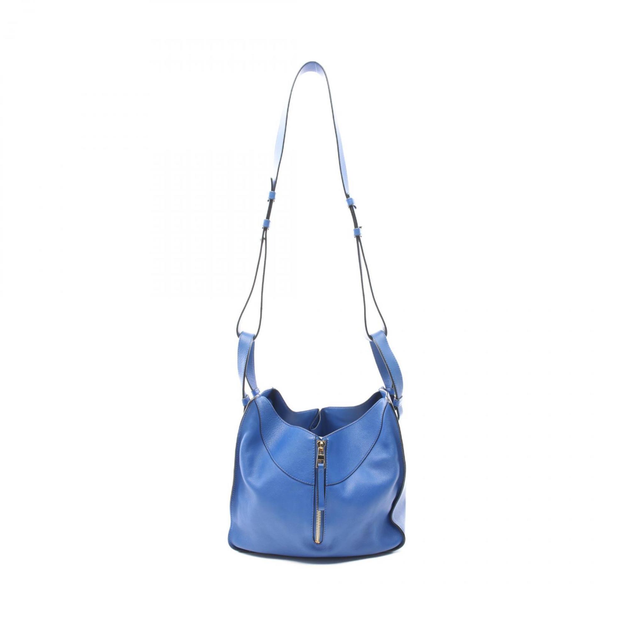 LOEWE Hammock Small Handbag Bag Leather Women's Blue