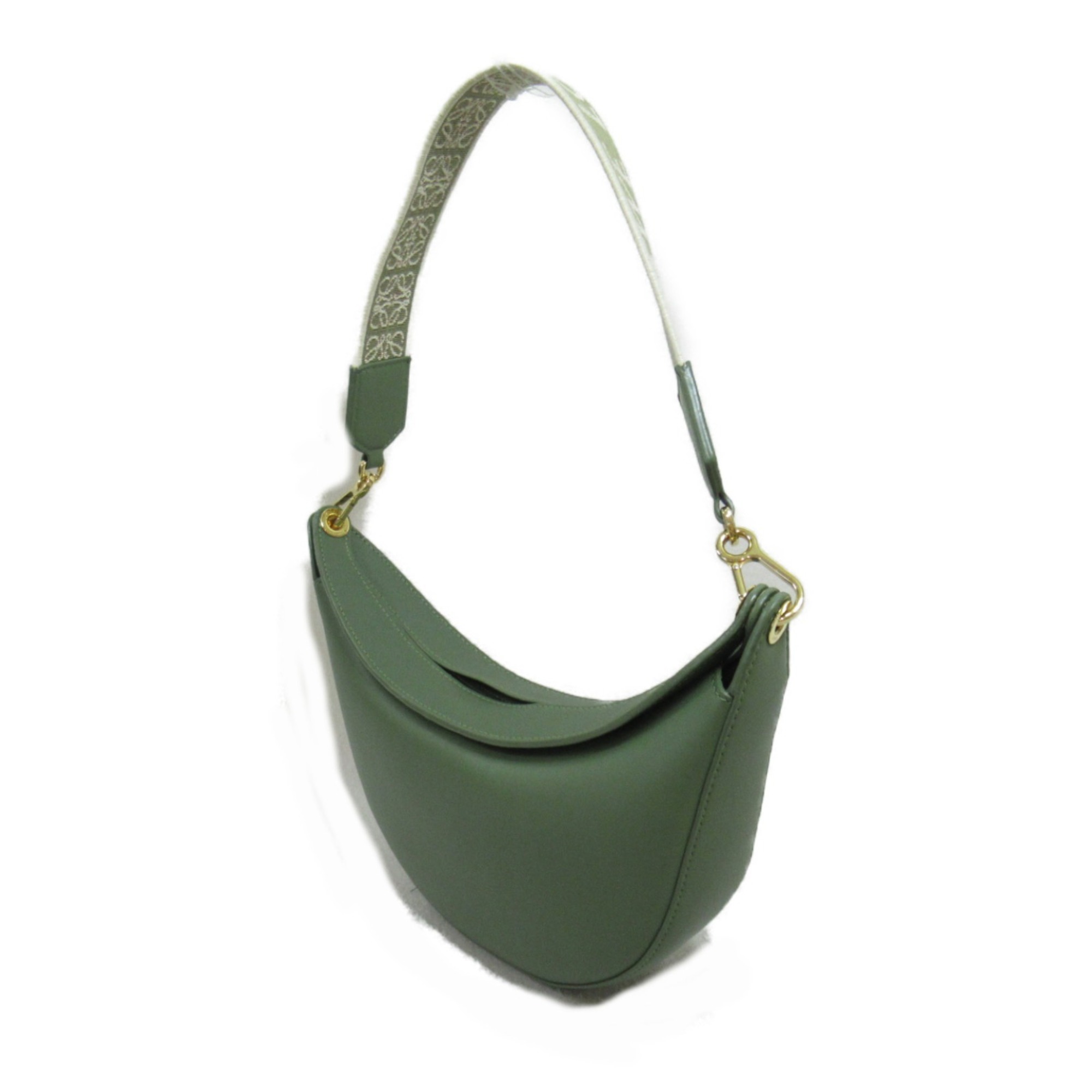 LOEWE Luna Shoulder Bag, Lambskin, Women's, Green