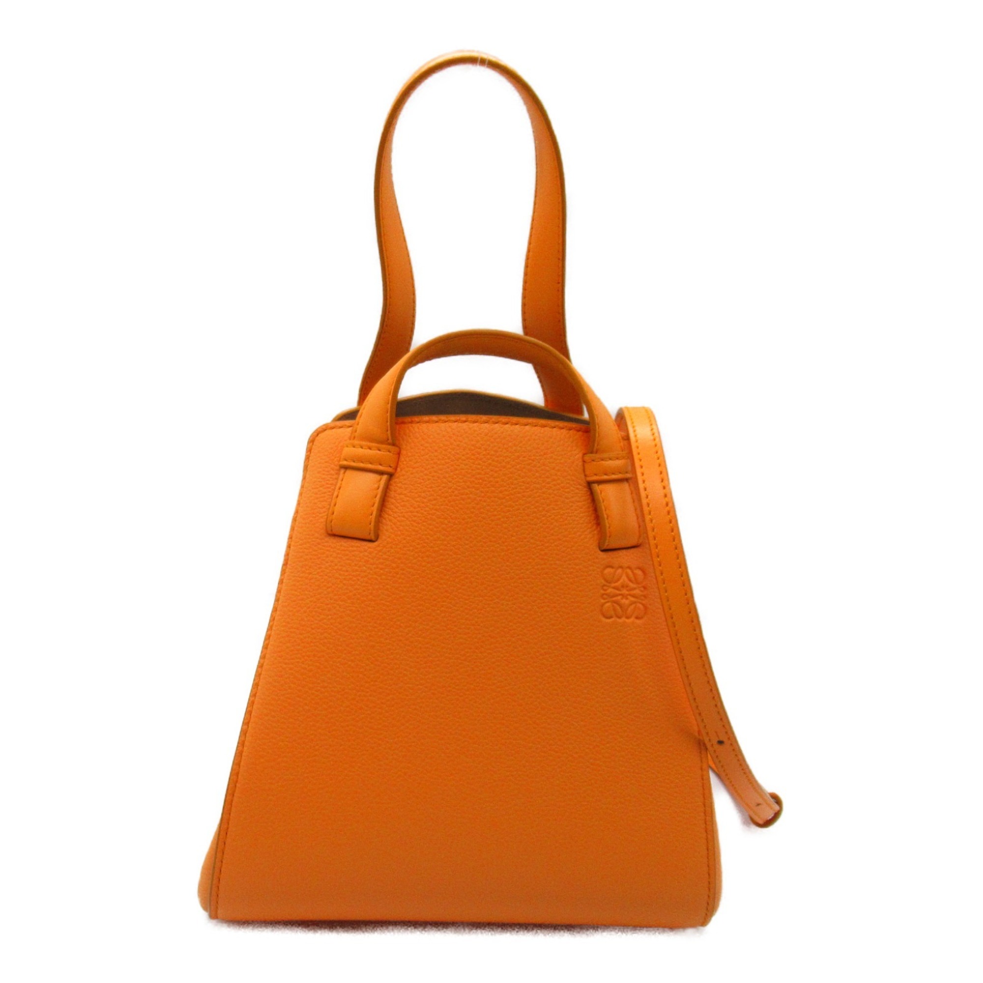 LOEWE Hammock Nugget Handbag, Leather, Women's, Orange, A538H04X069130