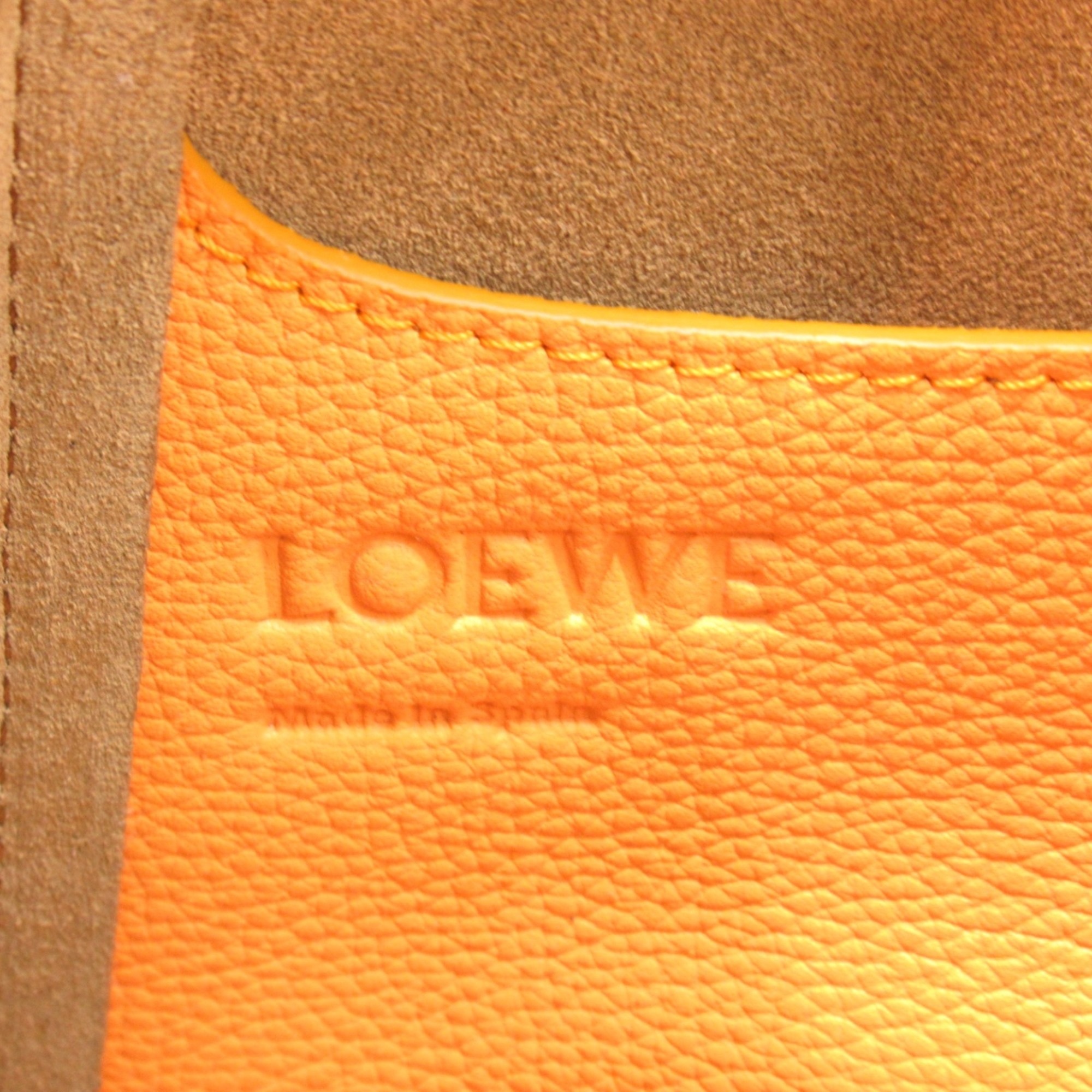 LOEWE Hammock Nugget Handbag, Leather, Women's, Orange, A538H04X069130